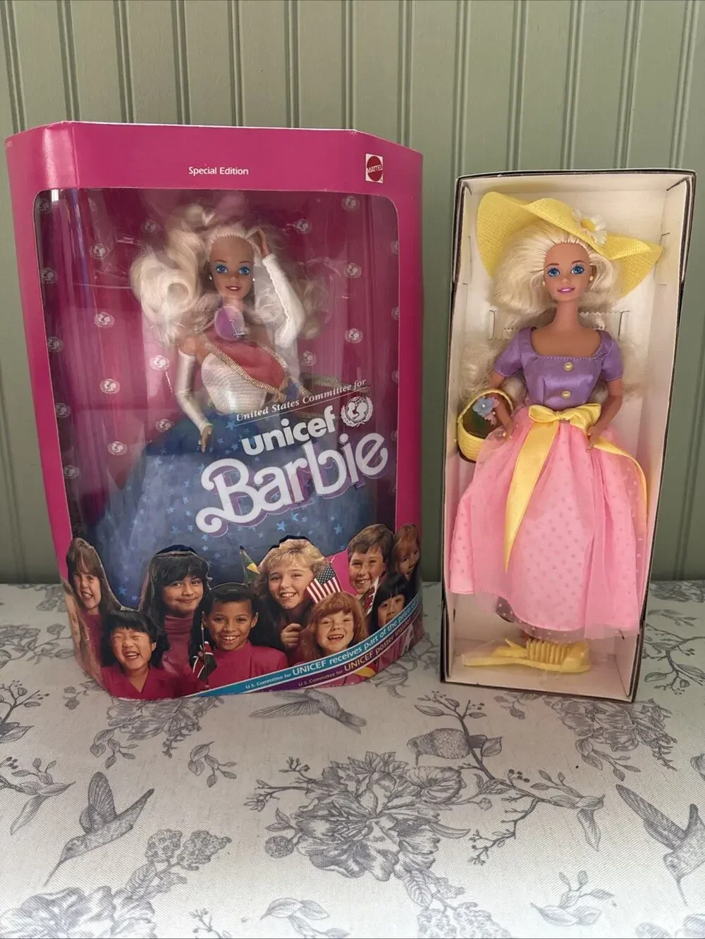 UNICEF Barbie Doll Blonde Special Edition 1989 Mattel 1920 Spring Blossom 1995